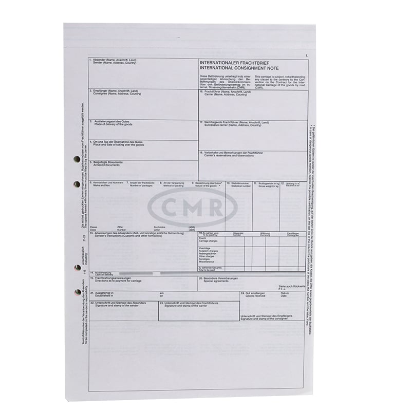 Cmr-fragtseddel - 1