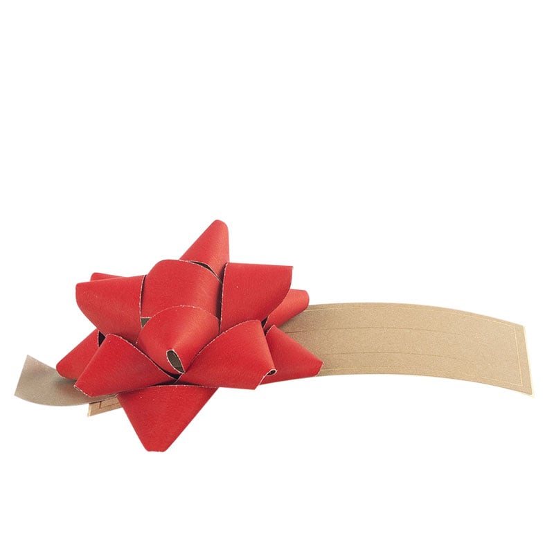 Roset papir Recycled etiket rød - 1