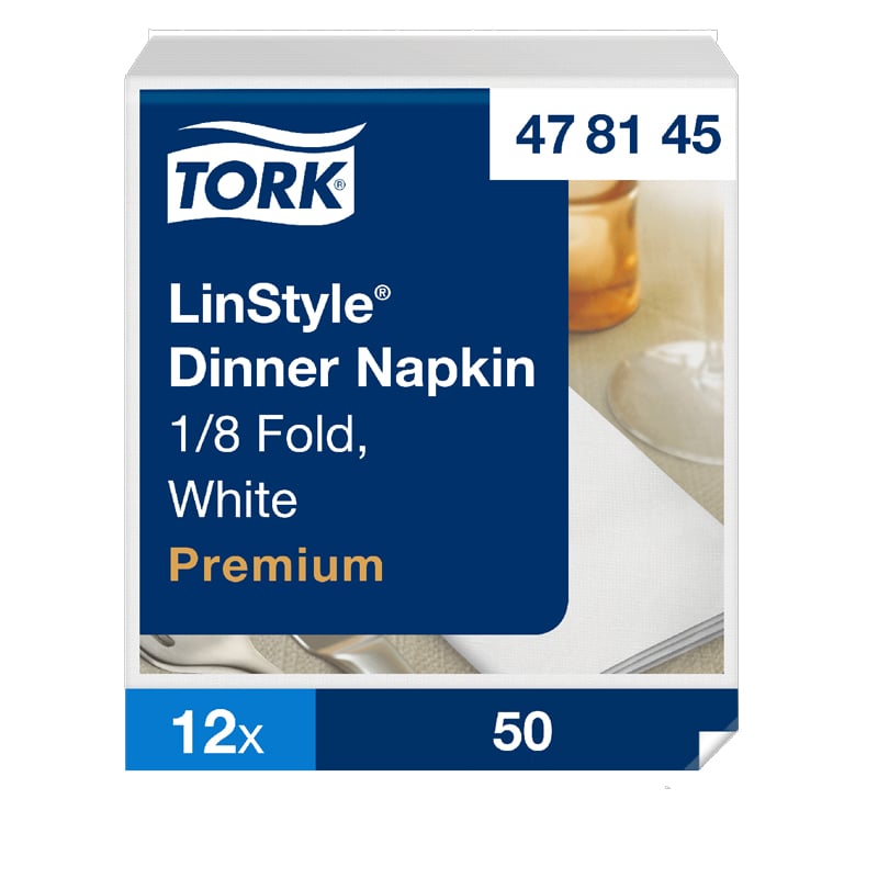 Tork LinStyle Dinner Napkin hvid Premium - 1