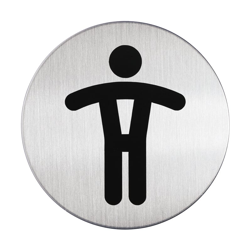 Symbolskilt Rundt - WC Herrer - 1