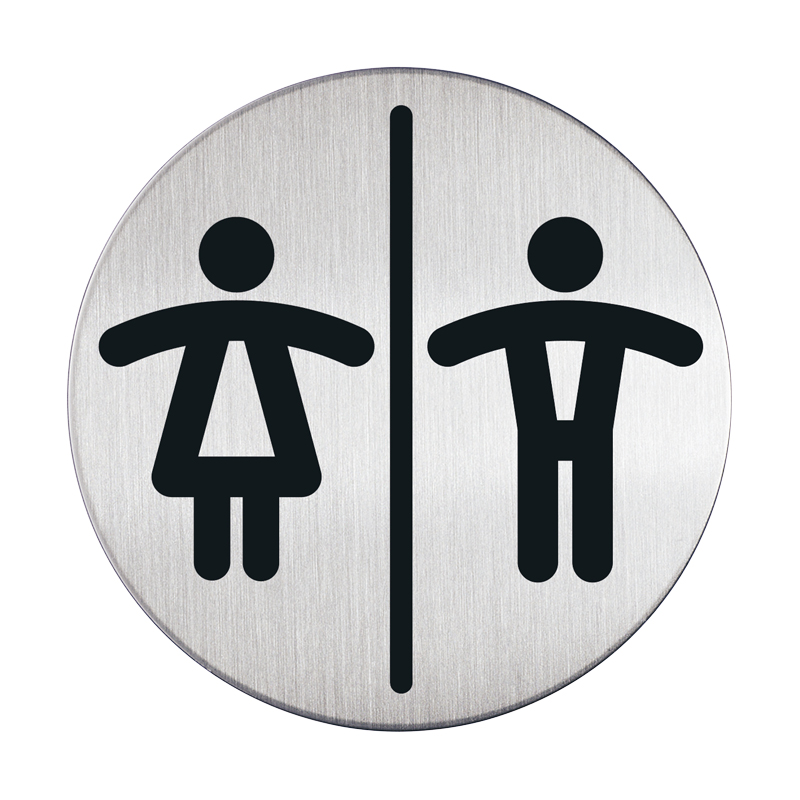 Symbolskilt Rundt - WC Damer & Herrer - 1