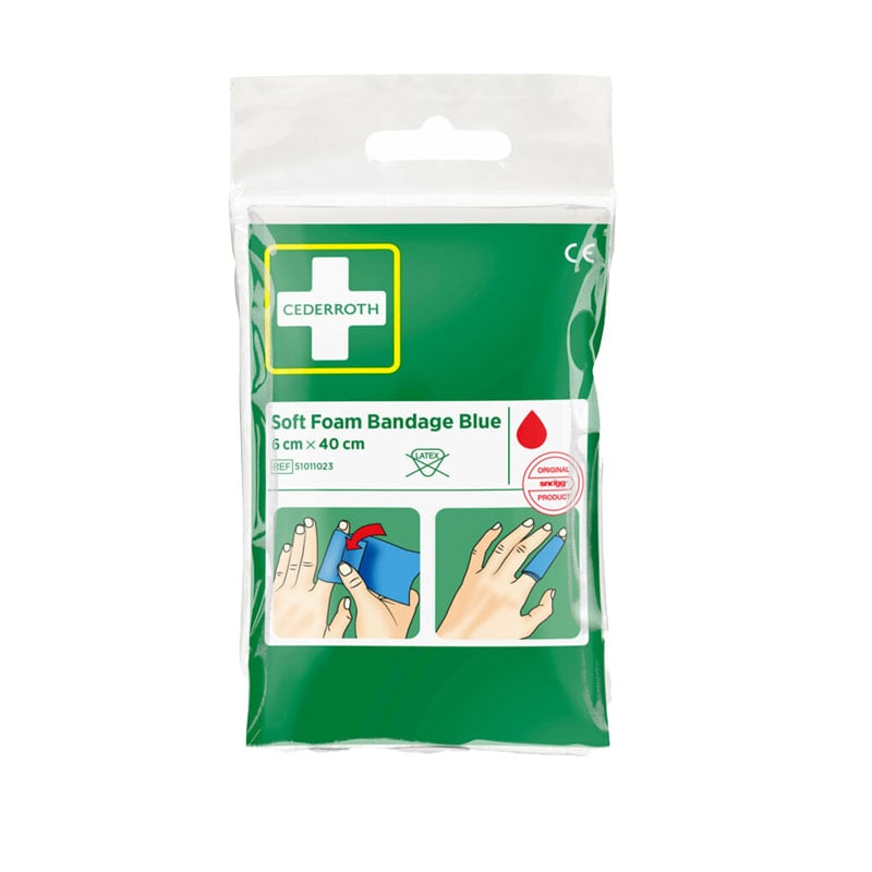 Cederroth Soft Foam Bandage Blue pakke - 1