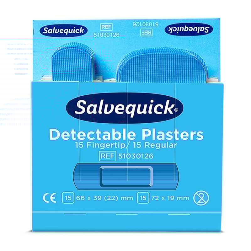 Salvequick Blue Derectable fingerspids/Refill - 1