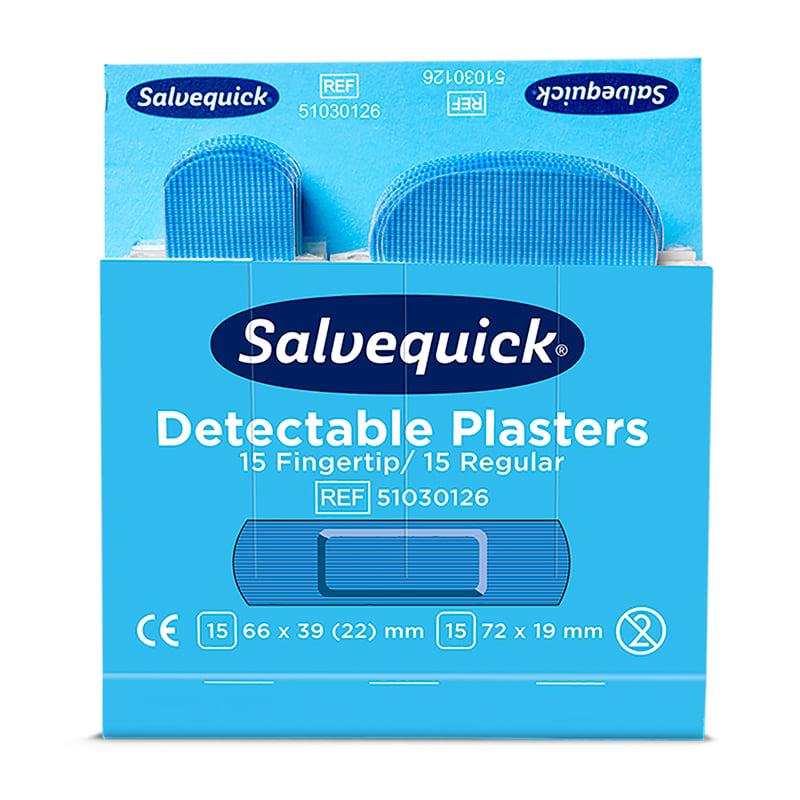 Salvequick Blue Derectable fingerspids/Refill - 1