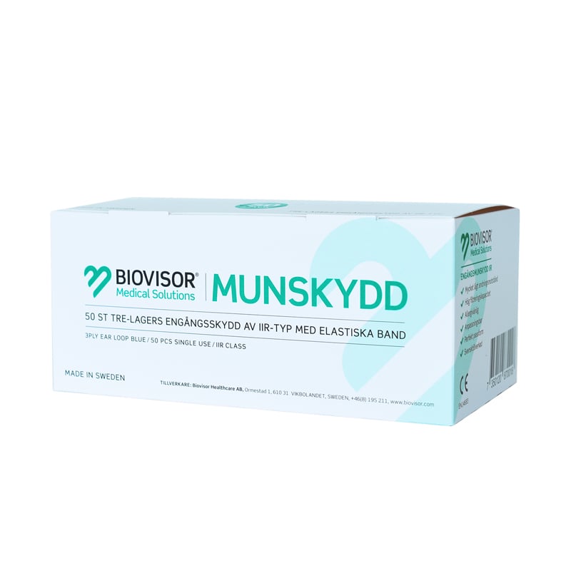 Mundbind Biovisor Blå 3-lags IIR - 1