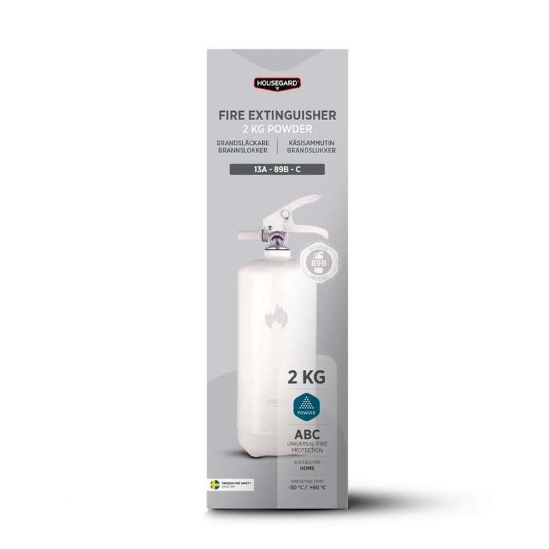 Brandslukker Powder Design White Housegard 2 kg - 2
