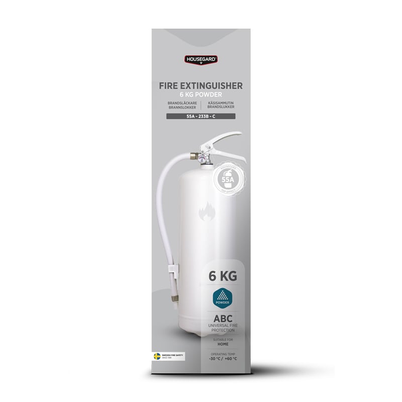 Brandslukker Powder Design White Housegard 6 kg - 2