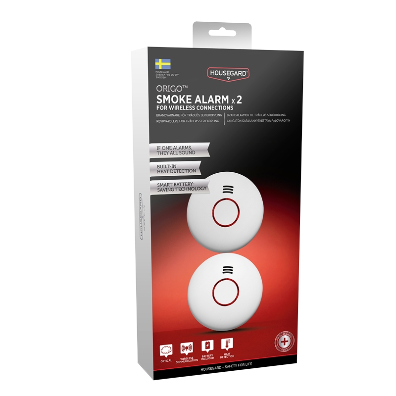 Brandalarm Trådløs 2-pak Housegard - 3