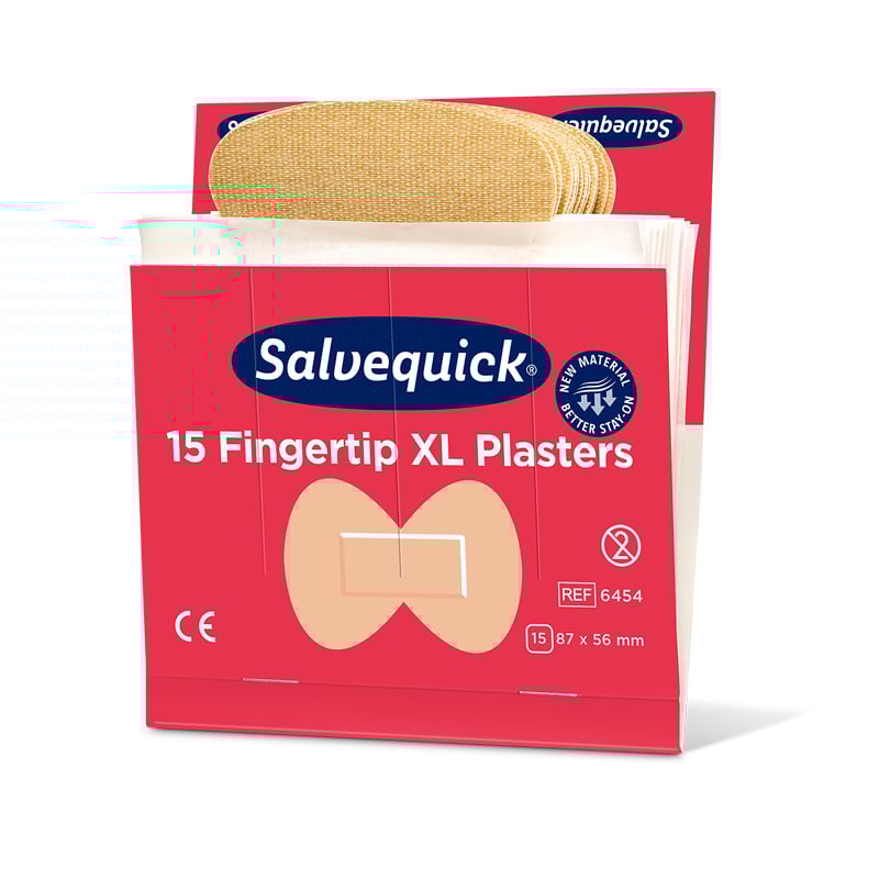 Salvequick Ekstra store fingerspidsplaster / Refill - 1