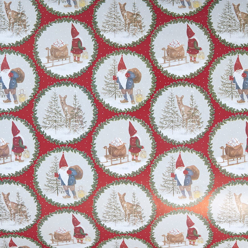 Julepapir Deer and Santa