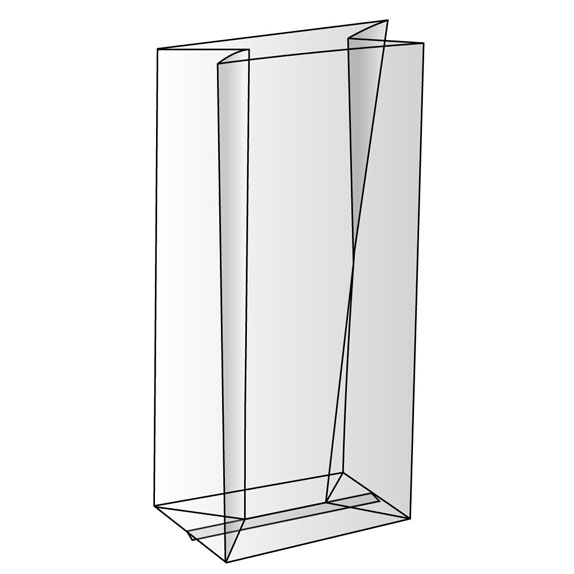 Cellofanposer - fix-up poser, svejset bund guld/hvid print - 2