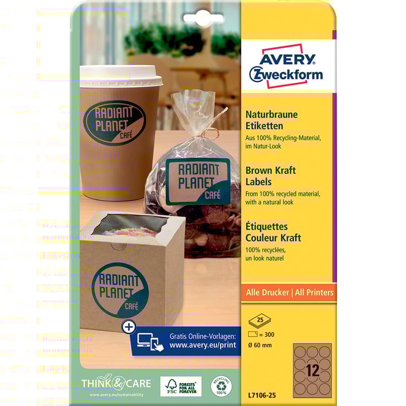 Produktetiket Naturbrun - 1