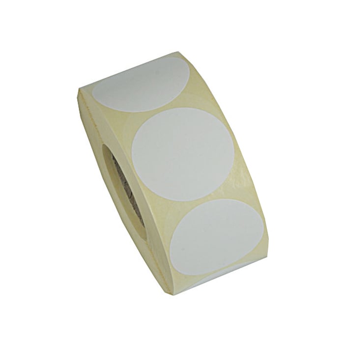 Etiket rund hvid - 1