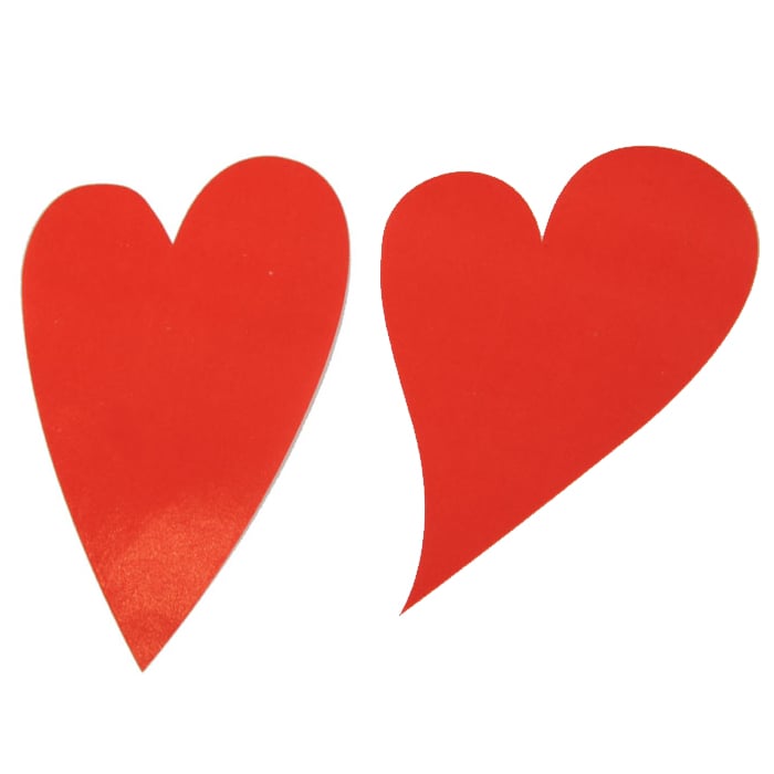 Etiket hjerte på skrå - 1