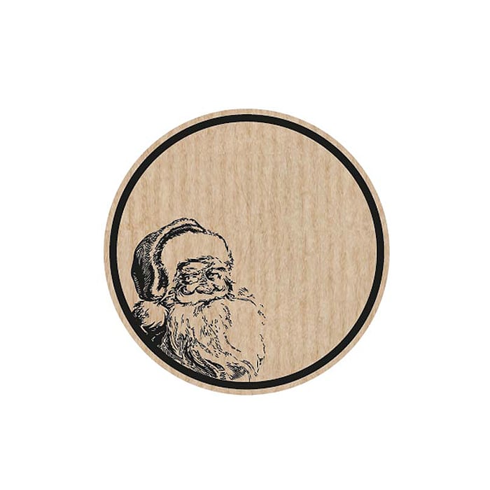 Etiket julemand natur rillet - 1