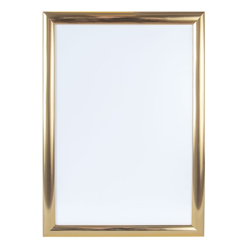 Vægramme aluminium poleret guld - 3