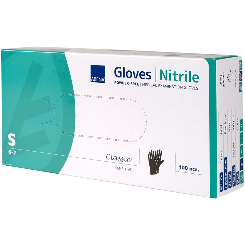 Engangshandske Abena Classic Sensitive Nitril, Sort - 5