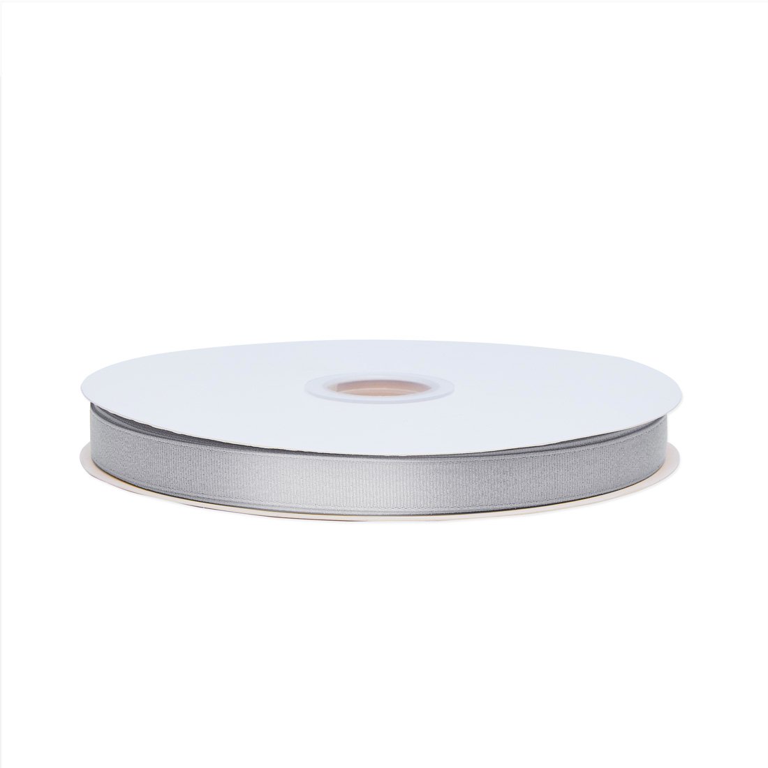 Satinbånd rillet Light Silver - 1