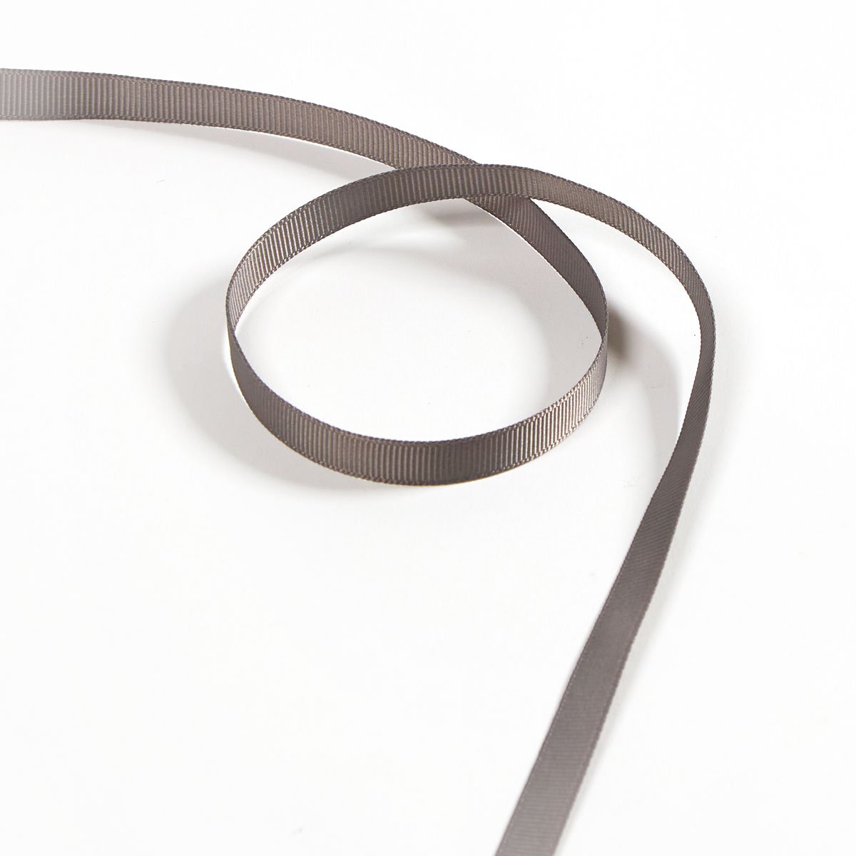 Satinbånd rillet RPET Metal Grey - 1