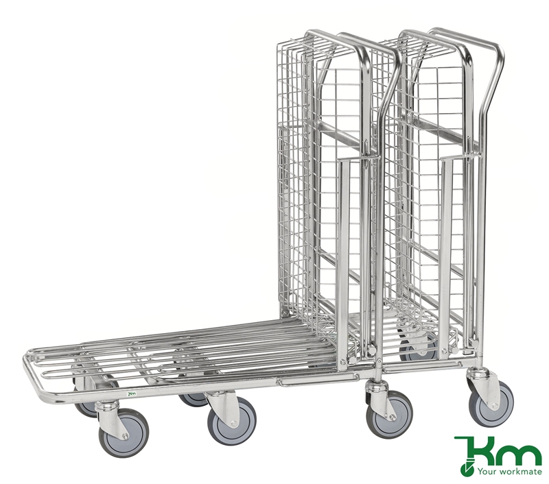 Butik- og lagervogn med foldbar hylde - 2