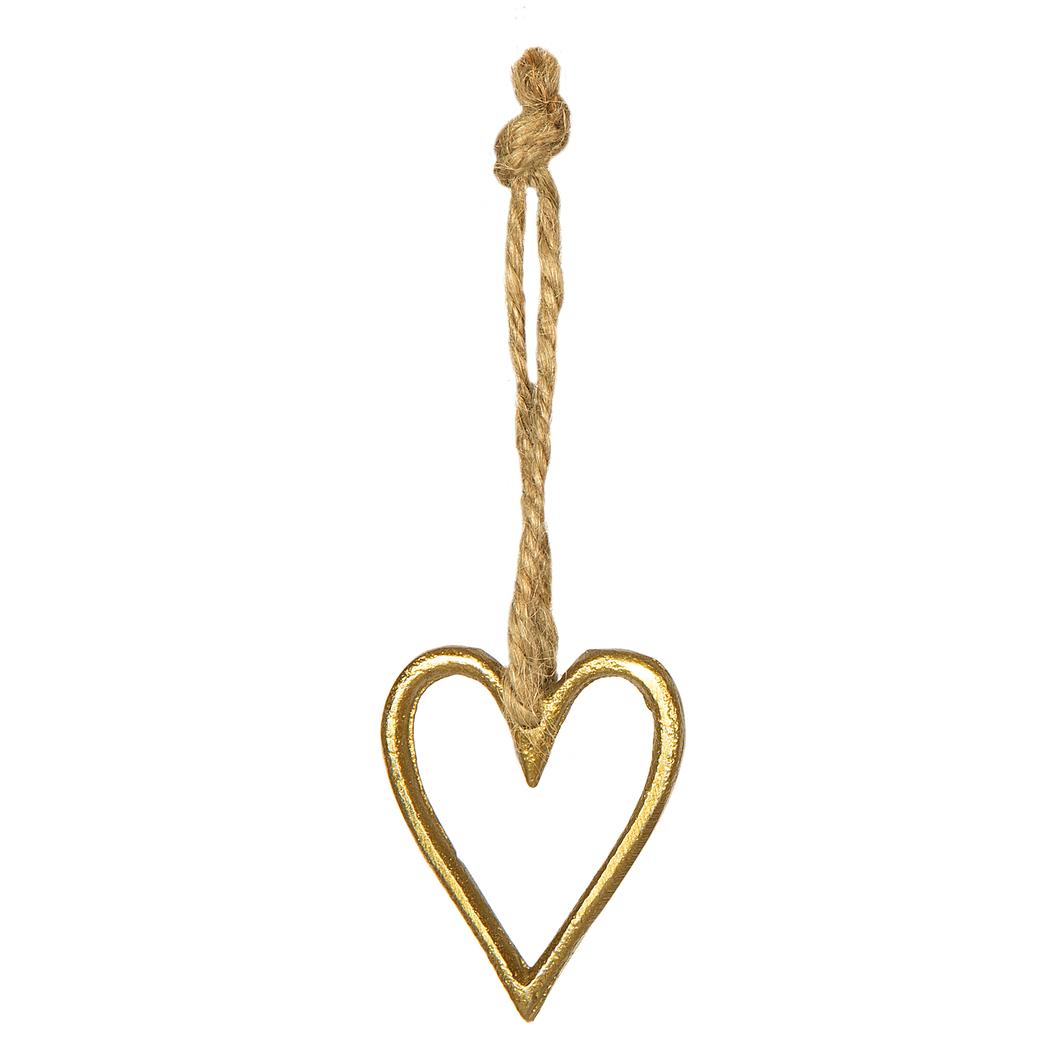 Dekorations Hjerte Guld - 2