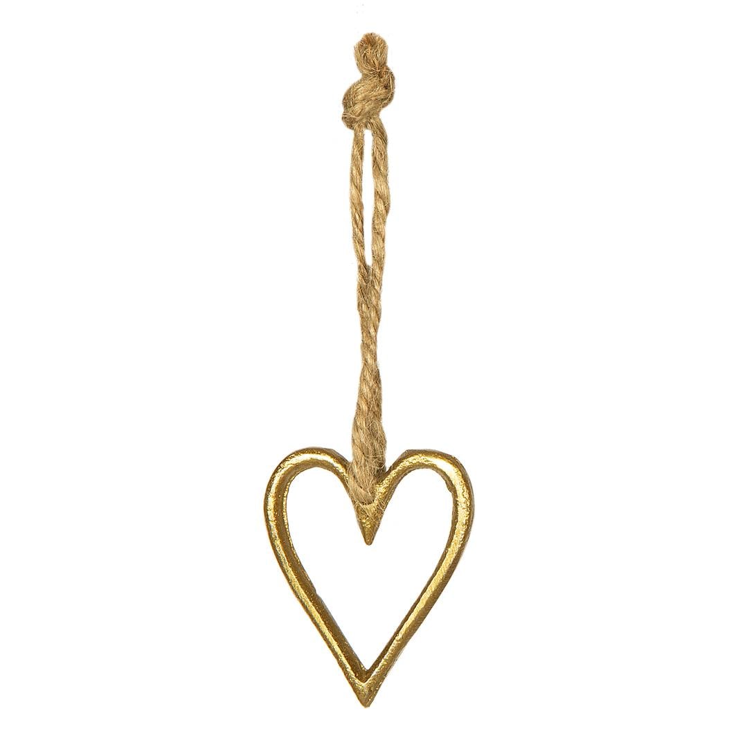 Dekorations Hjerte Guld - 2