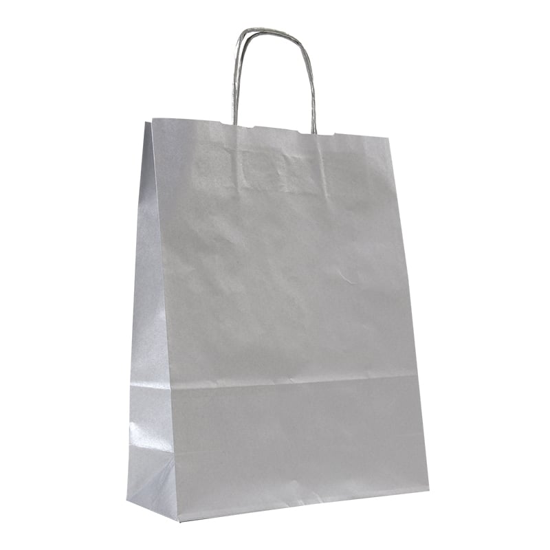 Papirbærepose sølv - 1