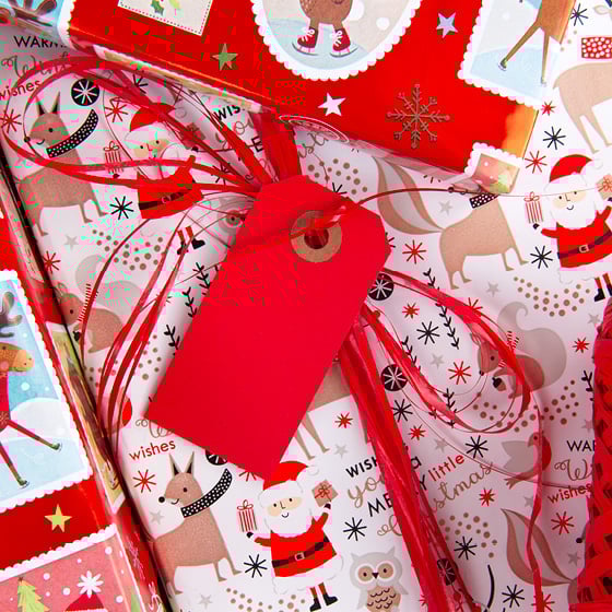 Hængemærker m. hul rød / Manillamærke - 1