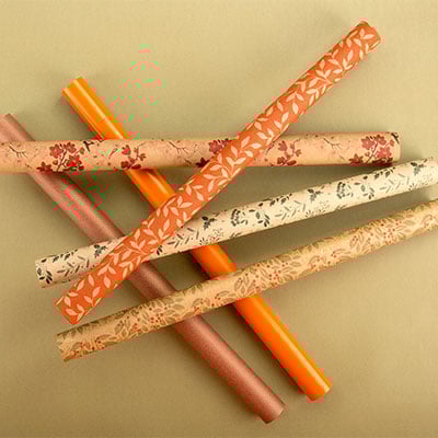 Gavepapir Autumn kraft UDSALG - 4