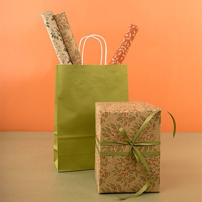 Gavepapir Autumn kraft UDSALG - 3