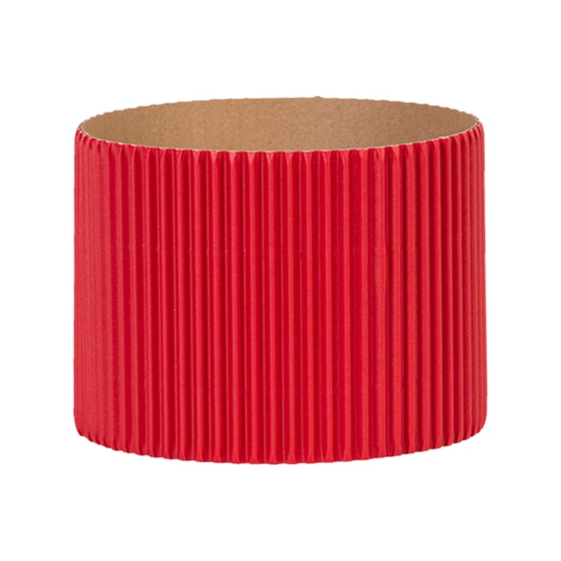 Gavebakke rund, bølgepapstruktur rød - 3
