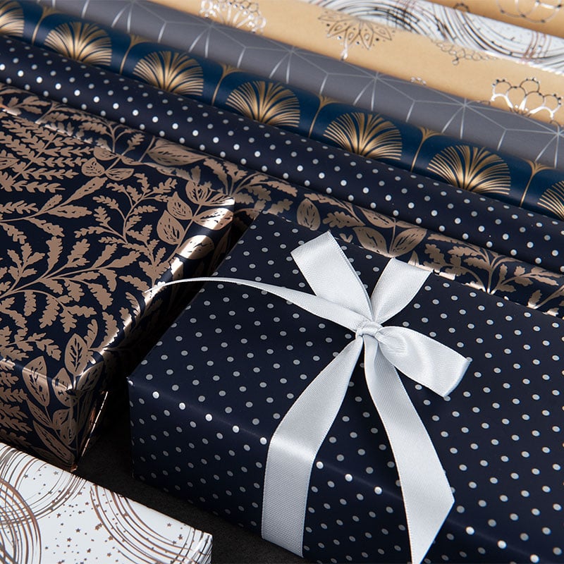 Gavepapir Dark Silver Dots - 2