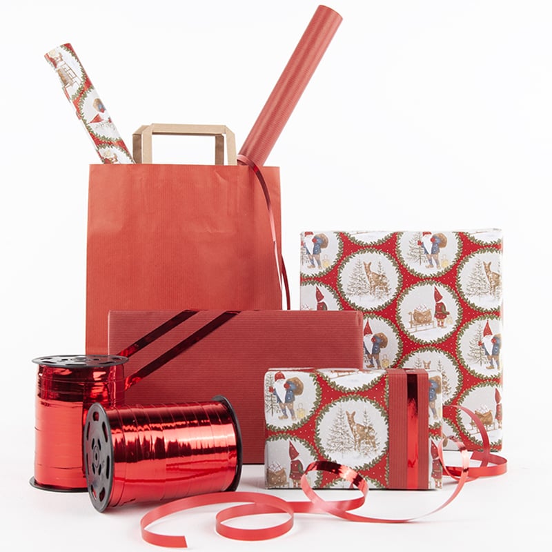 Gavebånd metallic rød - 3