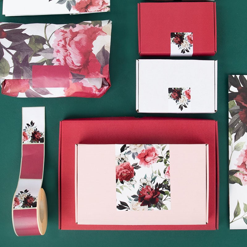 Lukkeetiket  Wild Bouquet hvid - 4