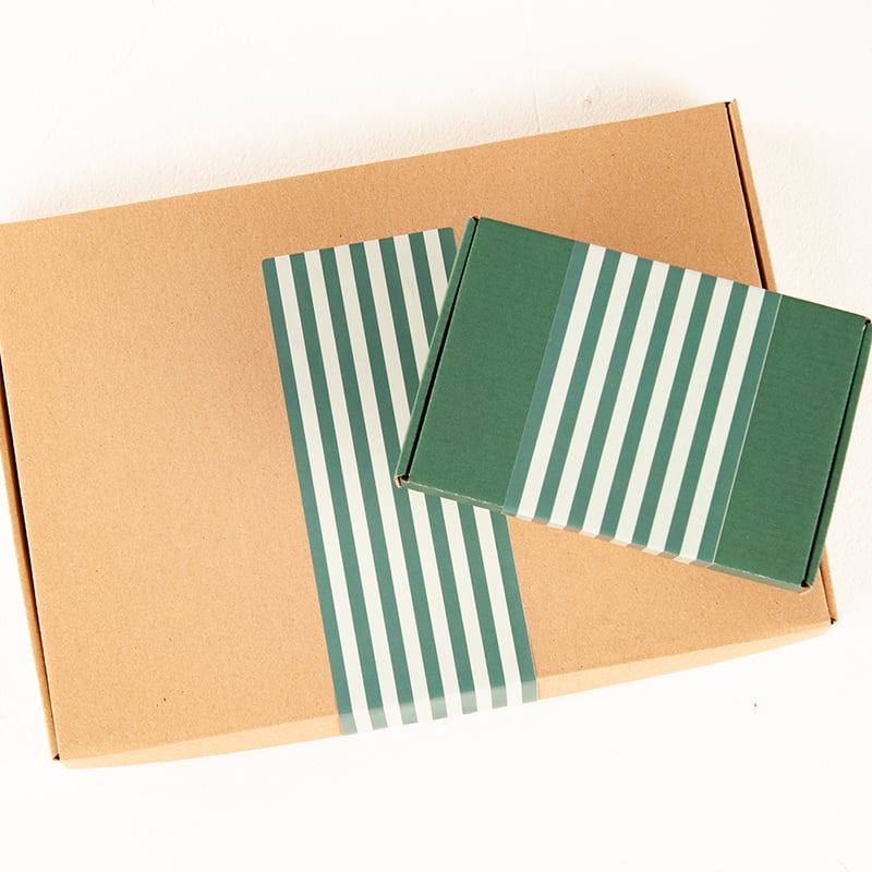 Lukkeetiket Fair Green striped - 2