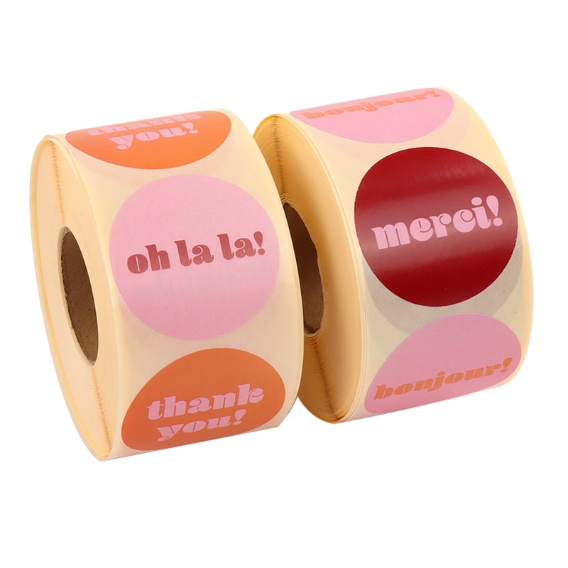 Etiket merci / bonjour French Rouge - 3