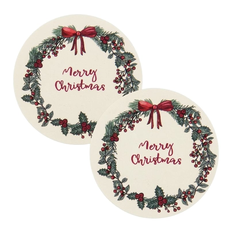 Etiket Winter Bows & Berries Krans