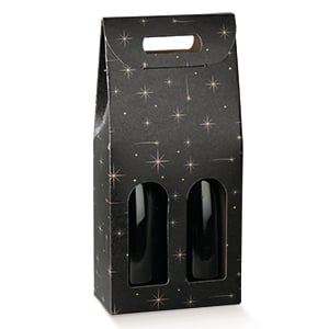 Flaskeæske Constellation sort med vindue