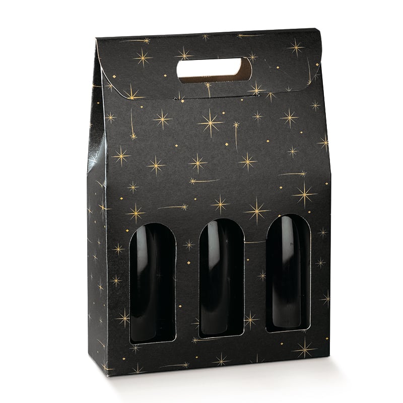 Flaskeæske Constellation sort med vindue - 2