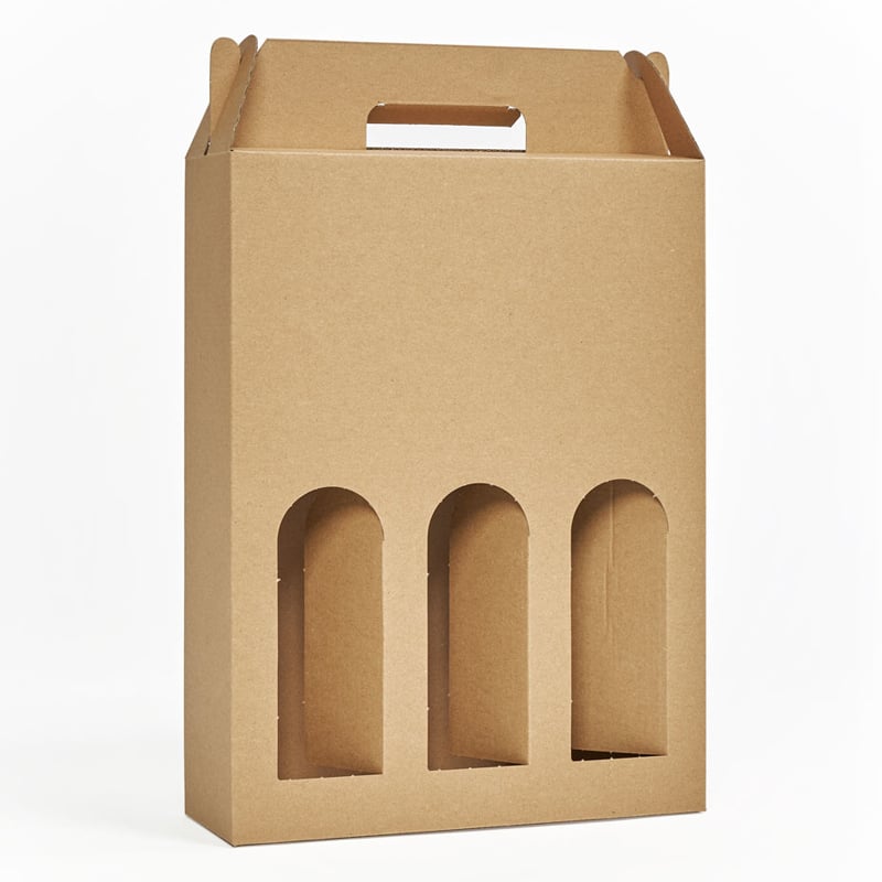 Gaveæske til flasker Natur fra 1 til 6 flasker - 3