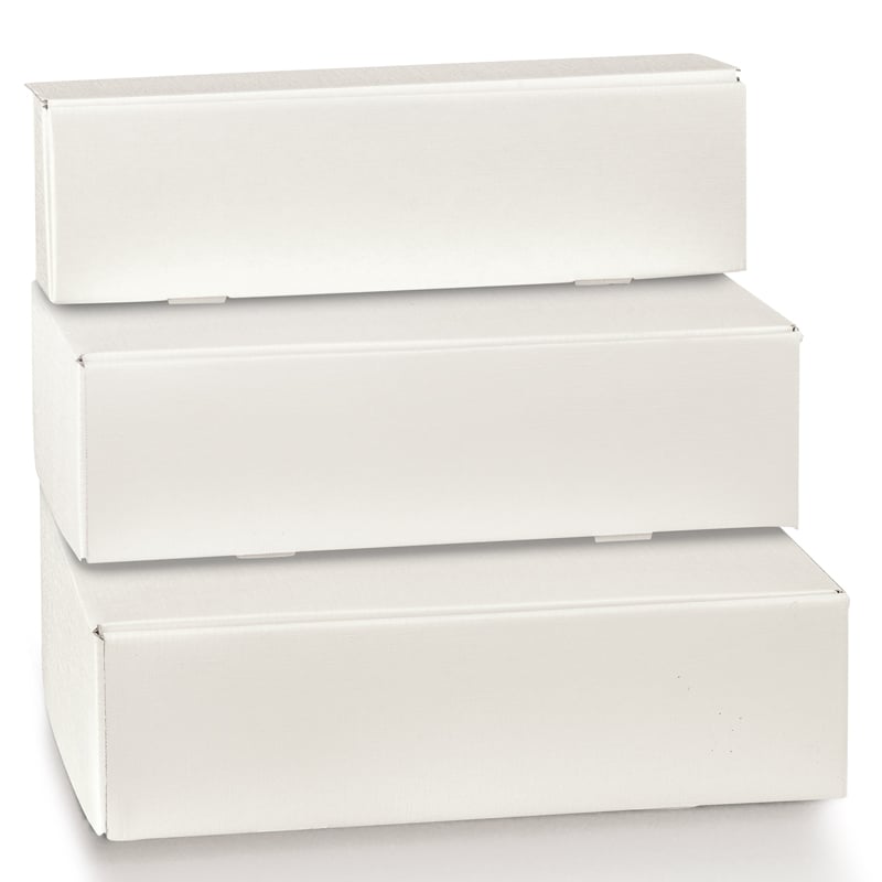 Flaskekasse hvid med linnedstruktur - 4