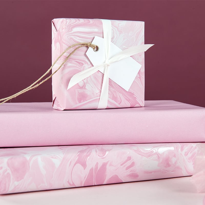 Gavepapir Pink Marble - 4