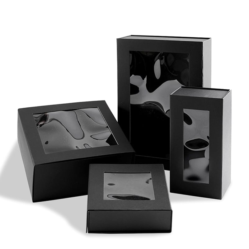 Gaveæske sort med rude og magnetlukning - 1