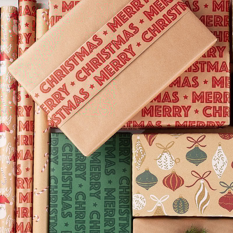 Papirbærepose For X-mas Red - 4