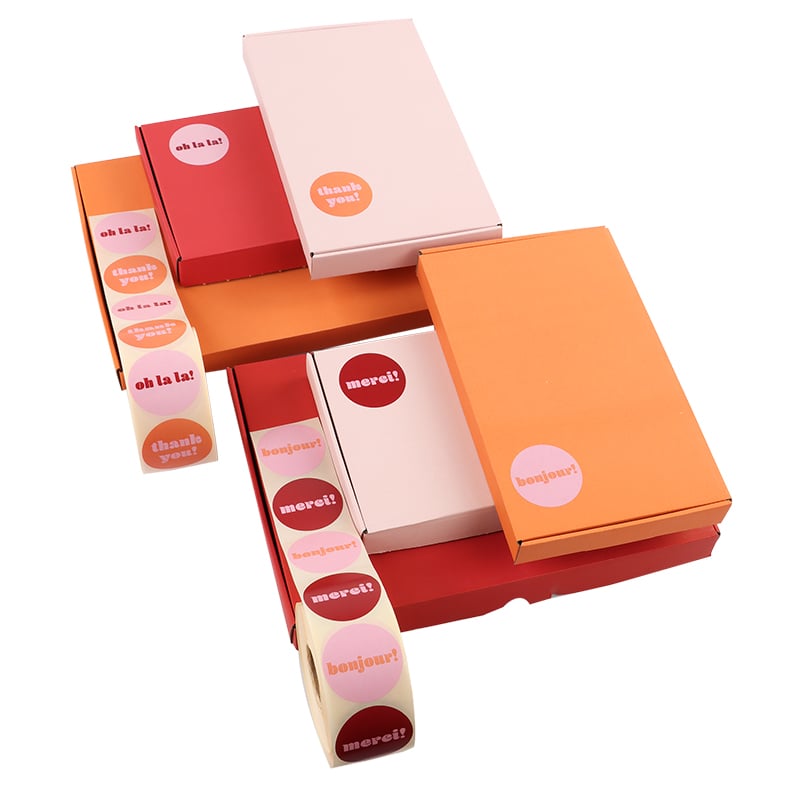 Etiket "Oh la la / Thank you" French Rouge - 5