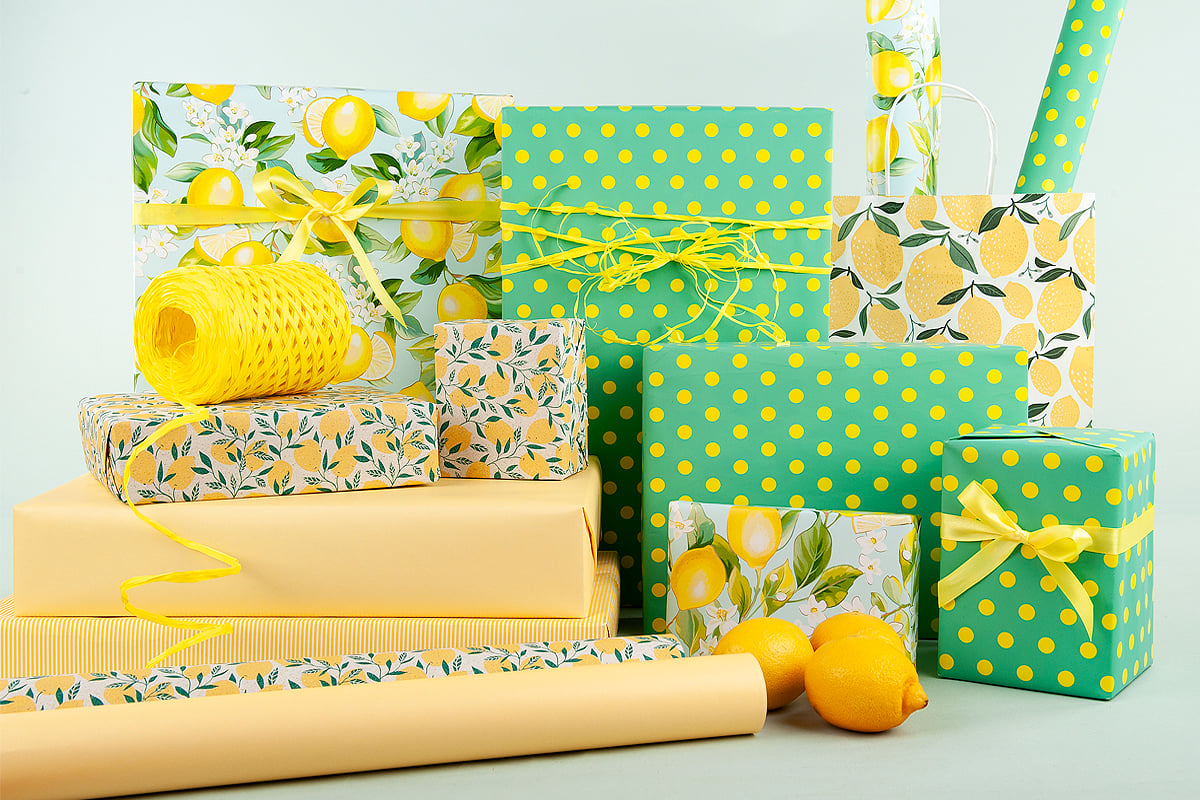 Gavepapir Sorbet Yellow - 5