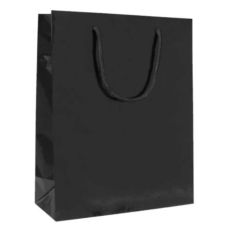 Papirbærepose Lux blank sort - 1