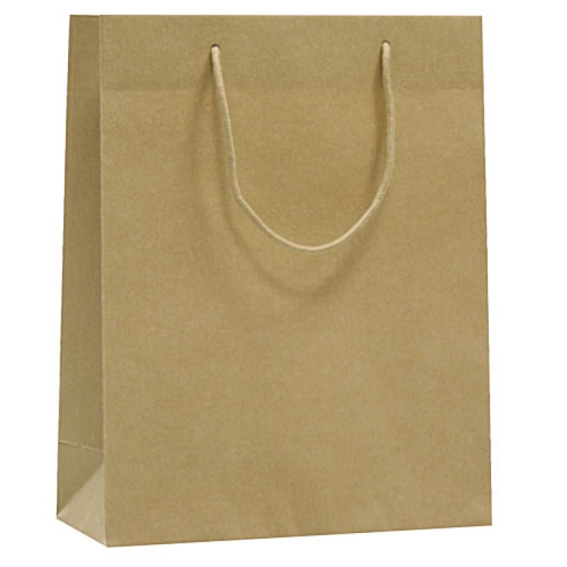 Papirbærepose Lux natur brun recycled - 1