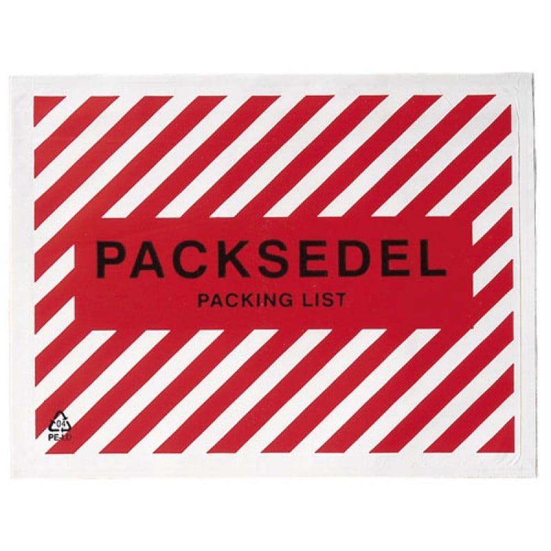 Pakkeseddelslomme med zebratryk - 1