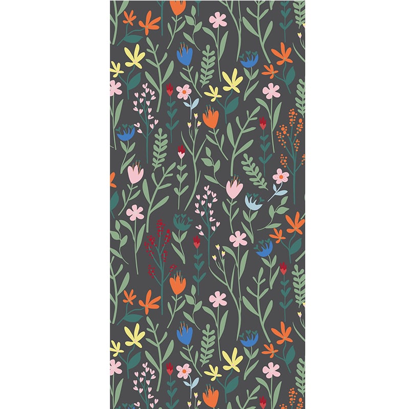 Lukkeetiket  i "Garden Black" mønster - 3